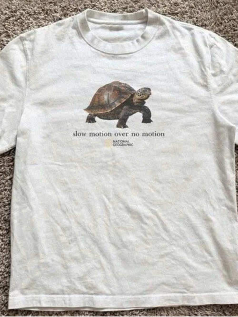 Gildan White Short Sleeve Tee with Turtle Graphic